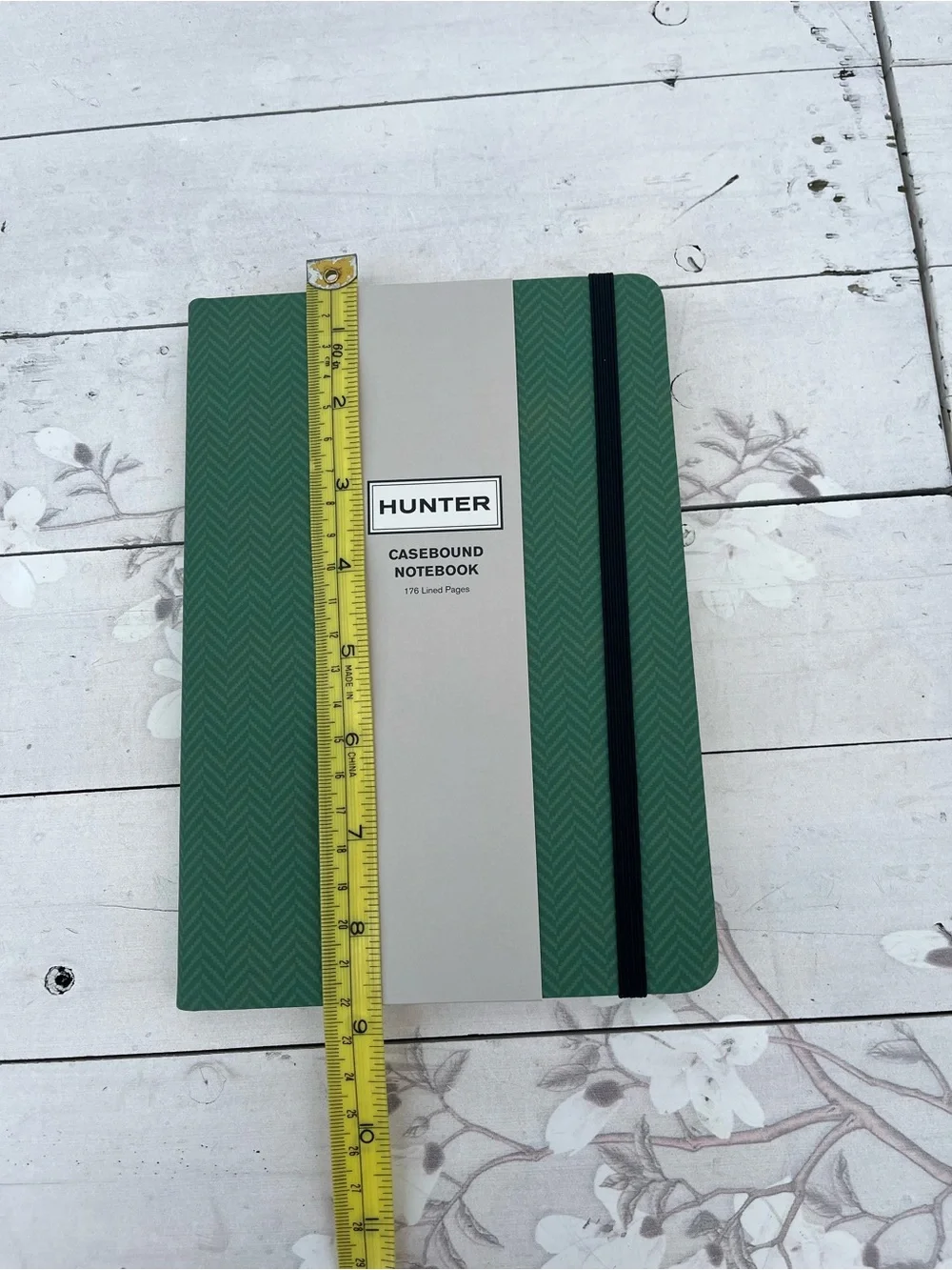 Hunter Green Notebook with Black Elastic